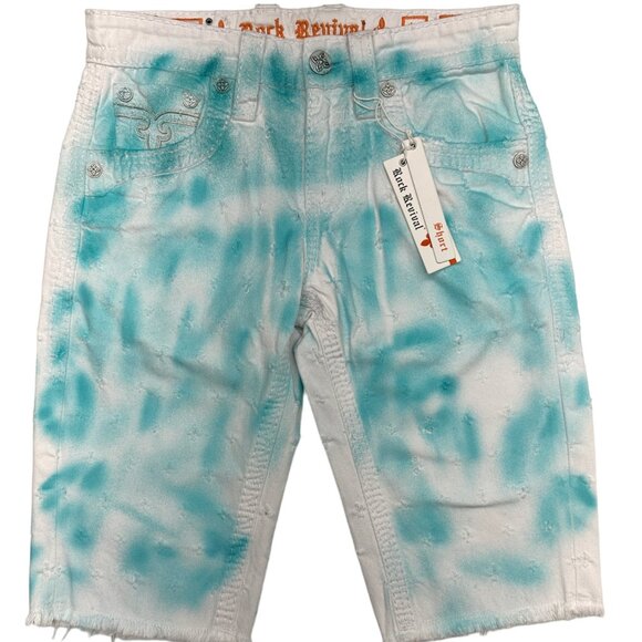 Reworked Rock Revival Liberati Denim Shorts (29) - Picture 1 of 11